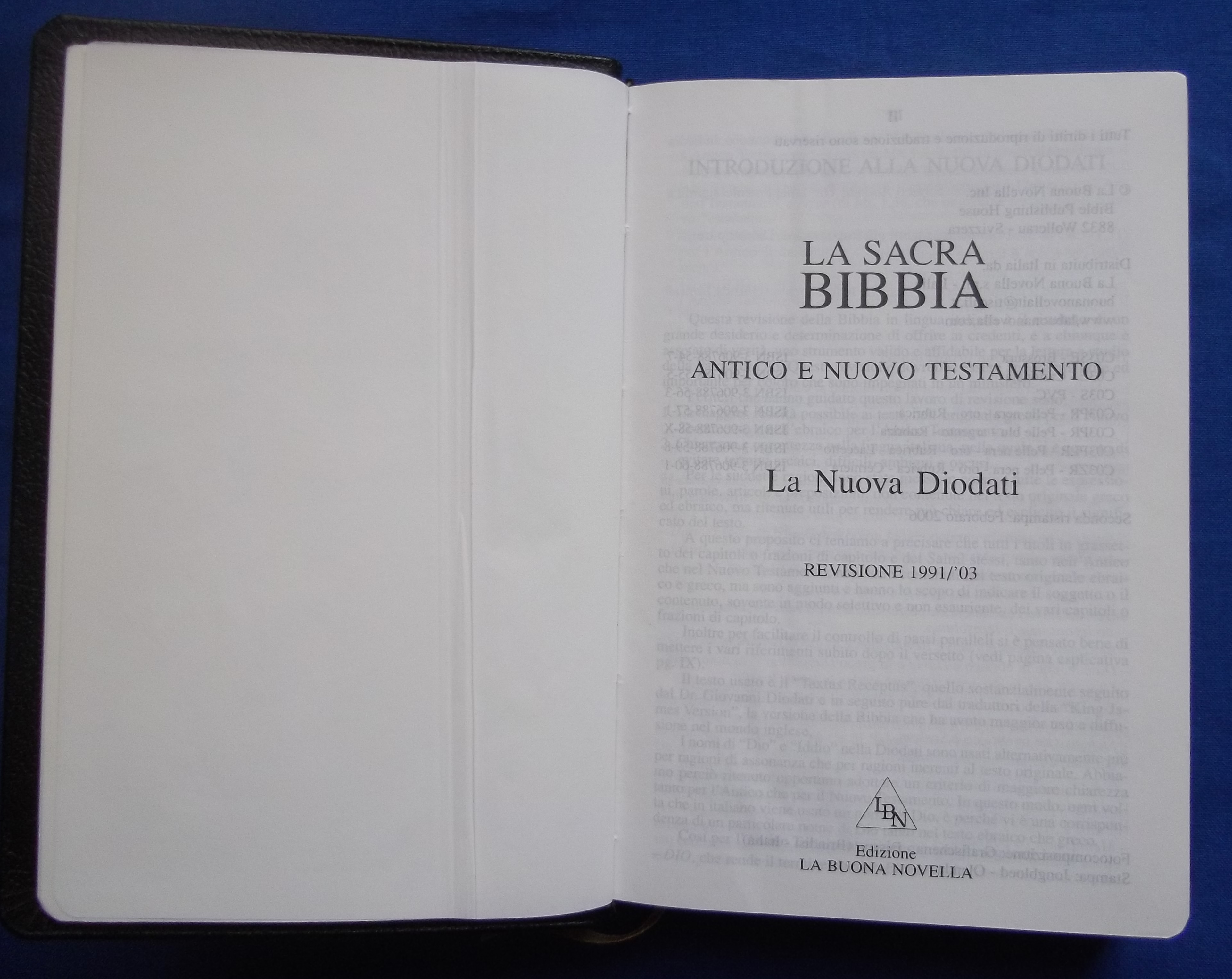 Bibbia - La Nuova Diodati